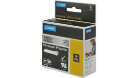 Taśma Poliestrowa Do Drukarek Trwała 9Mm X 5,5M Czarna Na Metalicznym...