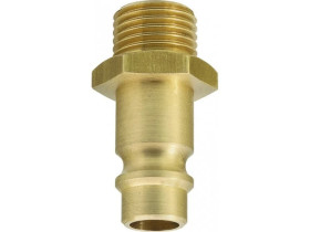 Króciec szybkozłącza Ludecke DN7,2 typ 26, G 1/4 GZ, wtyk szybkozłącza, mosiądz