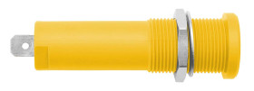 Gniazdo bananowe Żeński Wypustka typ Gniazdo bananowe Żółty 16A Schutzinger rozmiar 4 mm