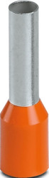 Insulated wire end ferrule, 4.0 mm², 17 mm/10 mm long, UL 486F-E, NF C 63-023, orange, 1213202