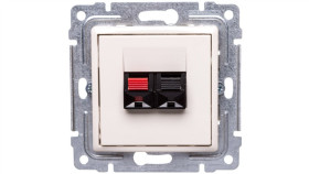 Vena Gniazdo Głośnikowe Pojedyncze Krem 510372