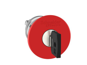 Przycisk bezpieczeństwa 22 z kluczem czerwony Ronis 421E okrągły metalowy ZB4BS94412 SCHNEIDER ELECTRIC