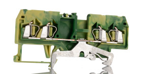 Blok uziemiający 28 → 12 AWG żyły: 4 Zielony/żółty Zacisk klatkowy WAGO