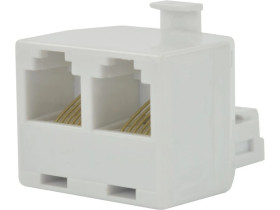 Rozdzielacz telefoniczny RJ12 6P6C 1 wtyk / 2 gniazda kat.3C