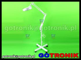 Lampa z lupą 3D (3 dioptrie) 22W na statywie z kółkami