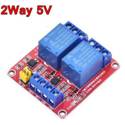 MODUŁ 2 PRZEKAŹNIKÓW 5V Z SEPARACJĄ OPTYCZNĄ ZE ZŁĄCZAMI ŚRUBOWYMI (MOD-19205)