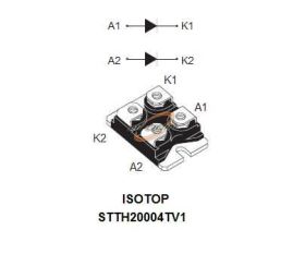 STTH20004TV1 - DIODA 2x120A 400V
