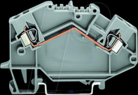 780-601 2-wire feed-through terminal block, 2.5 mm², grey