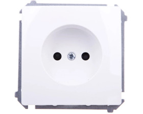 Simon Basic Gniazdo pojedyncze b/u 16A IP20 białe BMG1z.01/11