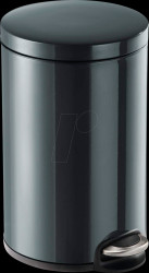 341158 Waste container with pedal, 12 l, metal, anthracite