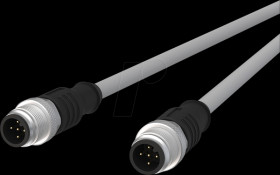 142MJA11020 Sensor cables, M12, 5-pin, plug > plug, 2 m