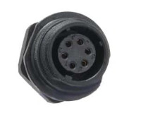 SPP1312-6GZ-P Gniazdo 6 pin, zakręcane na obudowę, zakręcany, wodoodporny - gwint zewnętrzny
