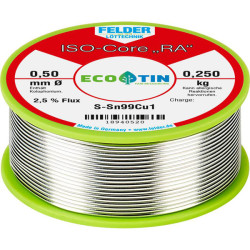 Felder 18940520 ISO-Core RA Lead-Free Solder Sn99Cu1 0.250kg 0.5mm