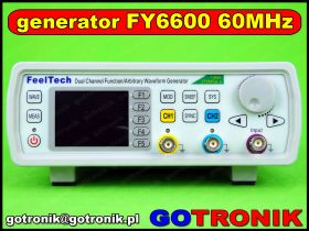 Generator funkcyjny FY6600 60MHz dwukanałowy
