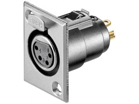 Gniazdo mikrofonowe do obudowy XLR żeńskie (4-pin)