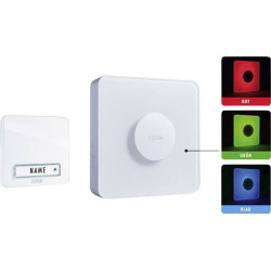 m-e modern-electronics 41144 Wireless Door Bell Set Backlit Expandable