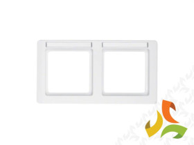 BERKER Q.1 Ramka 2 podwójna pozioma z polem opisowym biały aksamit 10226019 HAGER