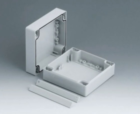 PC enclosure, (L x W x H) 80 x 105 x 60 mm, light gray (RAL 7035), IP66, C2012122