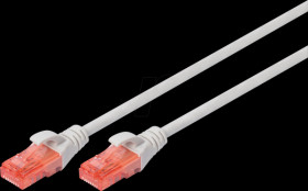 DK-1612-020 Cat.6 patch cable, U/UTP, gray, 2m