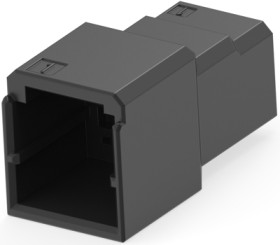 Plug housing, 6 pole, pitch 2.5 mm, straight, black, 1-1903130-3