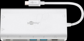 49850 USB-C multiport adapter, VGA, HDMI, Ethernet, silver