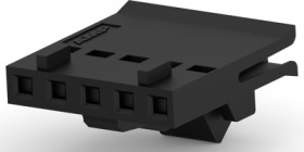 Connector, 5 pole, 1 row, pitch 2.54 mm, socket, 487526-4