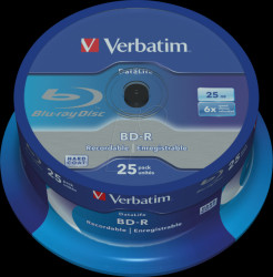 43837 BD-R SL Datalife, 25 GB, 6x, spindle pack of 25