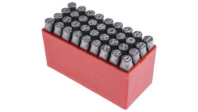 Zestaw Wybijaków Liter, 36-Szt., (27 Części X Stempel Stalowy Z Kropkowaną...