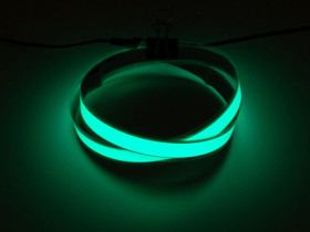 Green Electroluminescent (EL) Tape Strip - 100cm w/2 connectors [Discontinued]