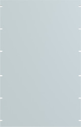 Blind plate, aluminum, 17 U, light gray, PBPA19029LG2