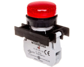 Lampka sygnalizacyjna B z LED, 12-30V AC/DC, czerwona T0-B060XK