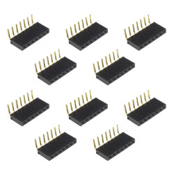 PB07R-Listwa stykowa 2.54mm kątowa 1x7, czarna - 10 szt.