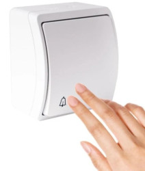 VIPLAST KOALA Przycisk Dzwonkowy Hermetyczny Biały