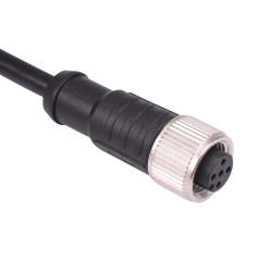 5 Way M12 Prewired Female Industrial Circular Connector IP68 4A 60V