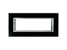 AXOLUTE Ramka 1 pojedyncza prostokątna 6 modułowa czarne szkło HA4806VNN LEGRAND