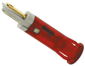 Lampka kontrolna do montażu panelowego 24V dc, czerwona 10mm Dioda LED migająca FASTON APEM