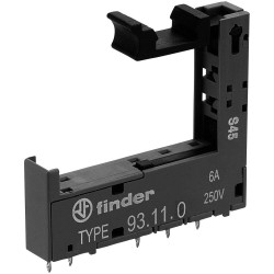 Finder 93.11.0 Relay Socket with PCB connections black 1pc