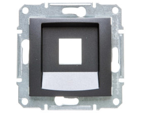 SEDNA Płytka centralna pojedyncza pod wkład komputerowy RJ45 KRONE grafitowa SDN4300370