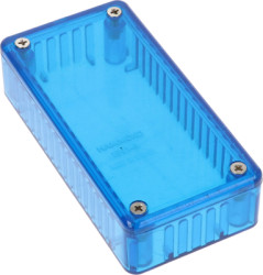 PC enclosure, (L x W x H) 100 x 50 x 25 mm, blue/transparent, IP54, 1591ATBU