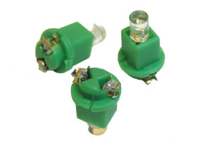 Żarówka LED BAX7x12 R5 T5 5mm zielona 12V w oprawce EBSR