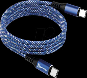SMRTER_MAGNETO_C2C_BL_R Sync and charging cable, USB-C -> C, 1.0 m, blue