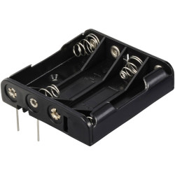 TRU COMPONENTS TC-13220588 Battery tray 4x AAA Pin contact 52x49x13mm