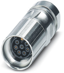 Jack, M17, 8 pole, crimp connection, screw locking, straight, 1245241