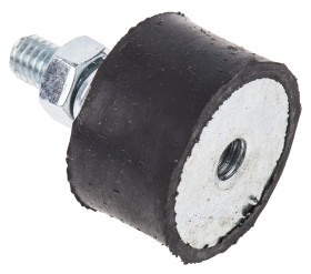 Podstawka antywibracyjna M6 średnica 25mm wysokość całkowita 33mm Cylinder męski-żeński