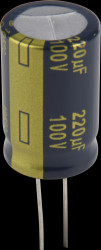 EEUFC2A221 Electrolytic capacitor, radial, 220 µF, 100 V, 105°C, low ESR, A