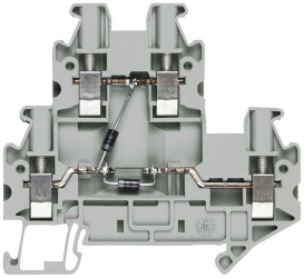 Zacisk do montażu na szynie DIN Siemens poziomy: 2 14AWGŚruba 8WH 500 V