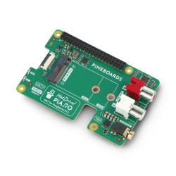 Pineboards HatDrive! Piano - adapter NVMe 2230/2242+RCA+Jack 3,5mm do Raspberry Pi 5