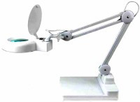 UM271.93 Lampa warsztatowa z lupą 8 dioptrii - z podstawą - (świetlówka 22W, 5" = 127mm)