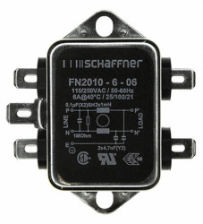 Filtr EMI 6A 1-fazowy 1MΩ 250 V AC/DC 0 → 400Hz 1 mH Schaffner Montaż w obudowie