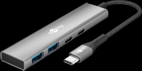 76563 USB-C 3.2, 4 port USB-C hub, 2x USB-A, 2xUSB-C, 5 Gbit/s